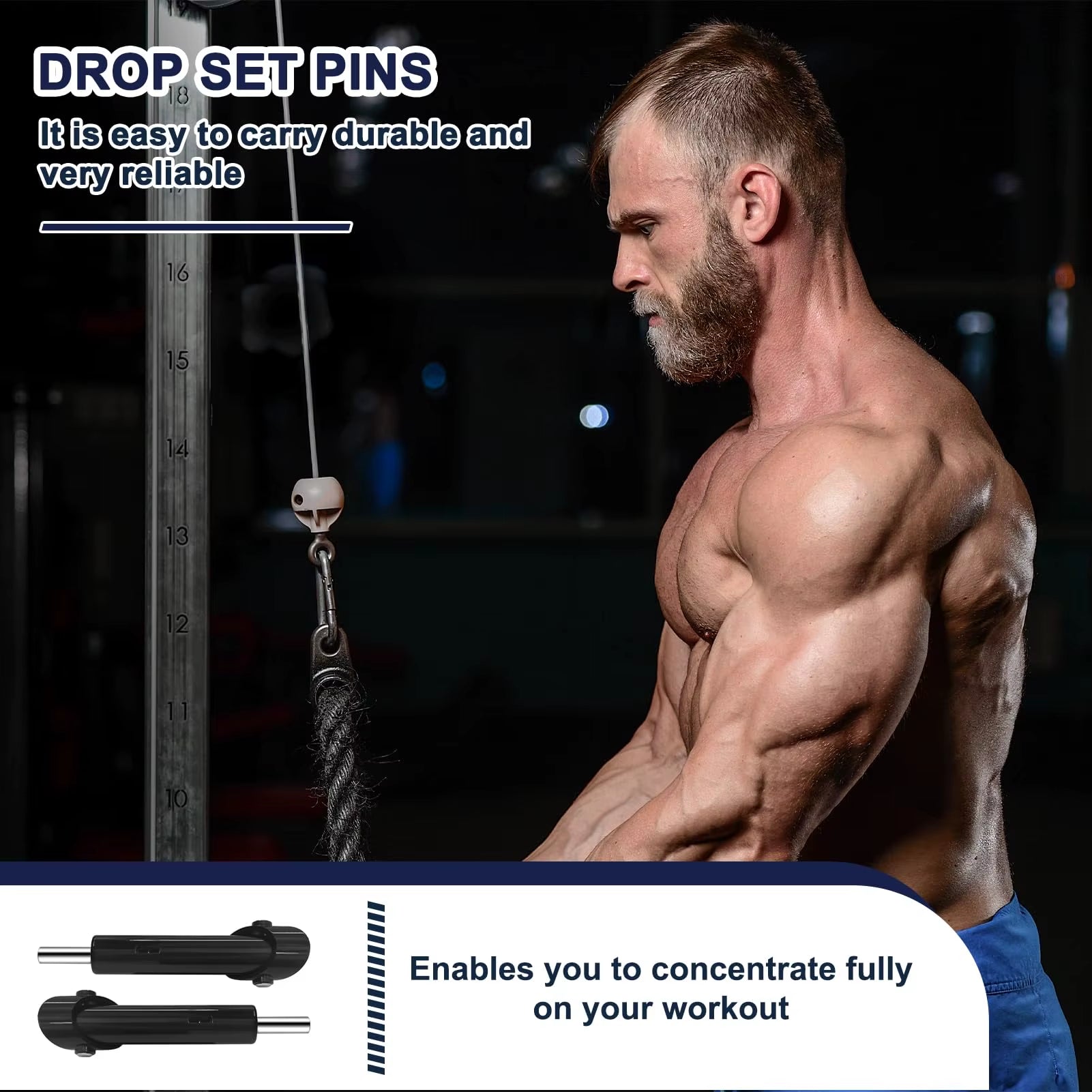 Drop Set Pins Gym Decrease Reduce Increase Extend Strack Weight Pin Accessories Performance Dropset